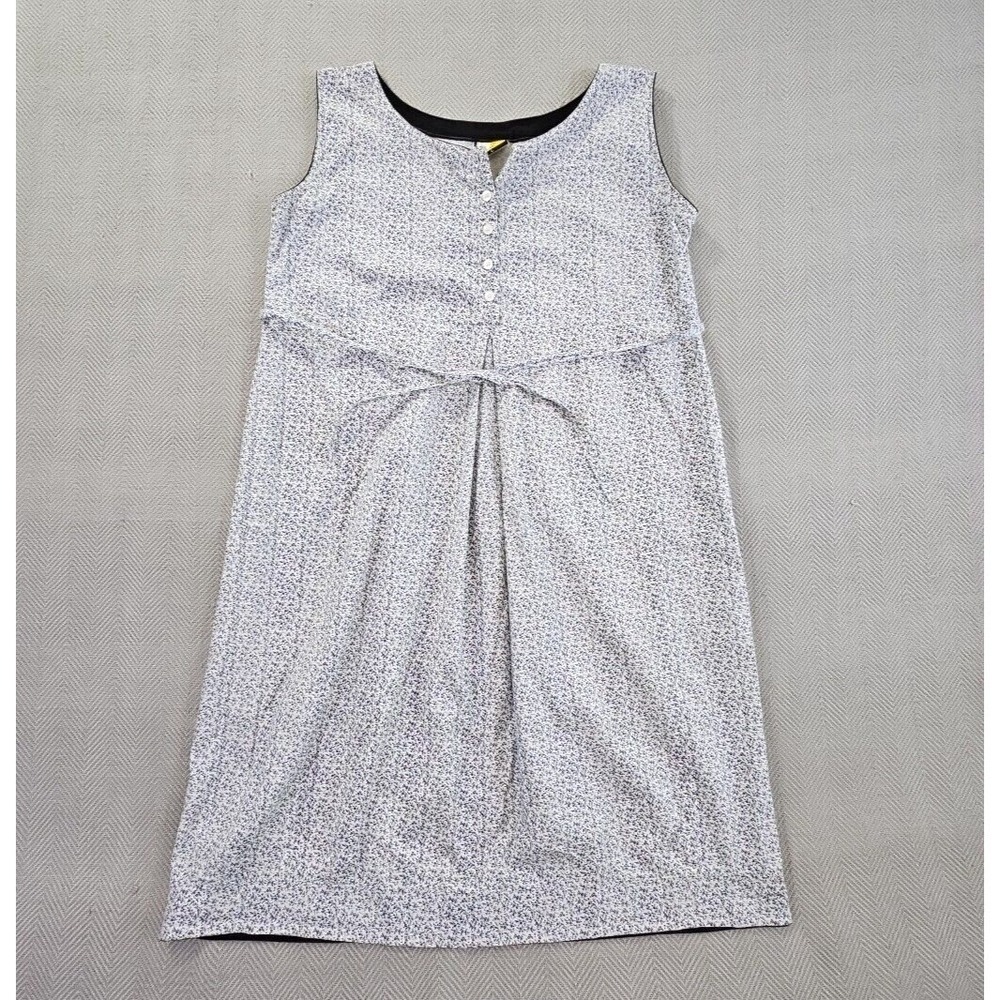 Studio Mom‎ Sun Midi Dress Women's Large Blue Floral 100% Cotton EUC Countrycore